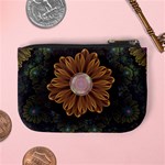 Abloom in Autumn Leaves with Faded Fractal Flowers Mini Coin Purses Back