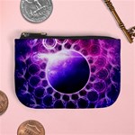 Beautiful Violet NASA Deep Dream Fractal Mandala Mini Coin Purses Front