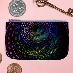 Oz The Great With Technicolor Fractal Rainbow Large Coin Purse by jayaprime