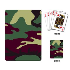 Camuflage Flag Green Purple Grey Playing Card by Mariart
