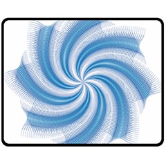 Prismatic Hole Blue Double Sided Fleece Blanket (medium)  by Mariart