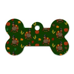 Thanksgiving Turkey  Dog Tag Bone (one Side) by Valentinaart