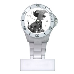 Dalmatian Inspired Silhouette Plastic Nurses Watch by InspiredShadows