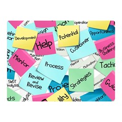 Stickies Post It List Business Double Sided Flano Blanket (mini)  by Celenk