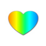 Pattern Rubber Coaster (Heart)  Front