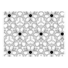 Pattern Zentangle Handdrawn Design Double Sided Flano Blanket (mini)  by Celenk