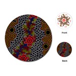 Aboriginal Art - Campsite Playing Cards (Round)  Front