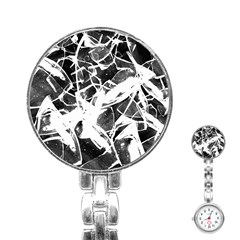Broken Glass  Stainless Steel Nurses Watch by berwies