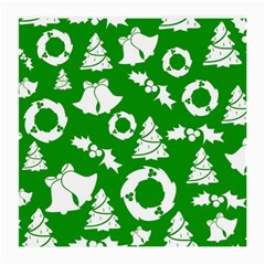 Green White Backdrop Background Card Christmas Medium Glasses Cloth by Celenk