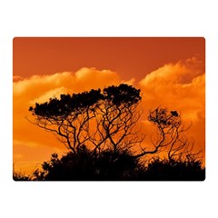 Trees Branches Sunset Sky Clouds Double Sided Flano Blanket (mini)  by Celenk