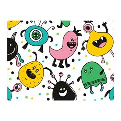 Cute And Fun Monsters Pattern Double Sided Flano Blanket (mini)  by Bigfootshirtshop