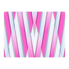 Geometric 3d Design Pattern Pink Double Sided Flano Blanket (mini)  by Celenk