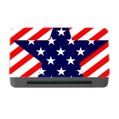 Patriotic Usa Stars Stripes Red Memory Card Reader With Cf by Celenk