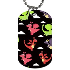 Cute Flying Dragons Dog Tag (one Side) by Bigfootshirtshop