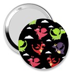 Cute Flying Dragons 3  Handbag Mirrors Front
