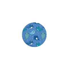 Cute Narwhal Pattern 1  Mini Buttons by Bigfootshirtshop