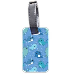 Cute Narwhal Pattern Luggage Tags (two Sides) by Bigfootshirtshop