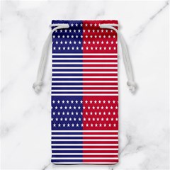 American Flag Patriot Red White Jewelry Bag by Celenk