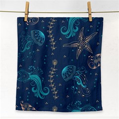 Arabesque Vintage Graphic Nature Face Towel by Bigfootshirtshop