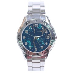 Arabesque Vintage Graphic Nature Stainless Steel Analogue Watch by Bigfootshirtshop