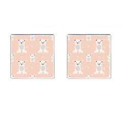 Cute Polar Bear Pattern Cufflinks (square) by Bigfootshirtshop