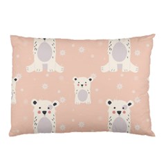 Cute Polar Bear Pattern Pillow Case (two Sides) by Bigfootshirtshop