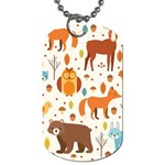 Woodland Friends Pattern Dog Tag (Two Sides) Back