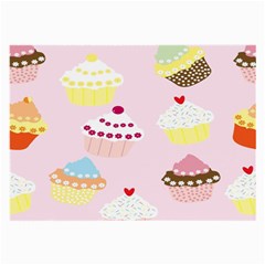 Cupcakes Wallpaper Paper Background Large Glasses Cloth (2-side) by Celenk