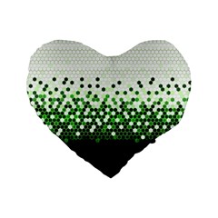 Tech Camouflage 2 Standard 16  Premium Flano Heart Shape Cushions by jumpercat