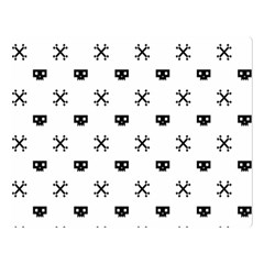 Black Pixel Skull Pirate Double Sided Flano Blanket (large)  by jumpercat