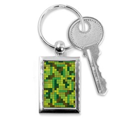 Tetris Camouflage Forest Key Chains (rectangle)  by jumpercat