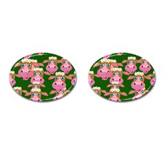 Seamless Tile Repeat Pattern Cufflinks (oval) by BangZart