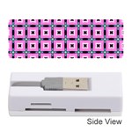 Pattern Pink Squares Square Texture Memory Card Reader (Stick)  Front