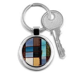 Glass Facade Colorful Architecture Key Chains (round)  by BangZart
