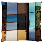 Glass Facade Colorful Architecture Large Flano Cushion Case (One Side) Front