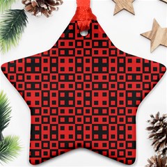 Abstract Background Red Black Ornament (star) by BangZart