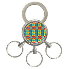 Pop Art Abstract Design Pattern 3-ring Key Chains by BangZart