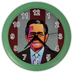 George W Bush Pop Art President Usa Color Wall Clocks Front