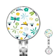 Busy Dragonflies Stainless Steel Nurses Watch by Bigfootshirtshop
