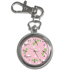 Dragonfly And White Flowers Pattern Key Chain Watches by Bigfootshirtshop