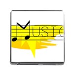 Music Dance Abstract Clip Art Memory Card Reader (Square) Front