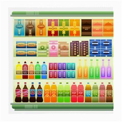 Supermarket Shelf Products Snacks Medium Glasses Cloth by Celenk