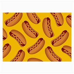 Hot Dog Seamless Pattern Large Glasses Cloth (2-side) by Celenk