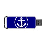 Anchor Flag Blue background Portable USB Flash (One Side) Front