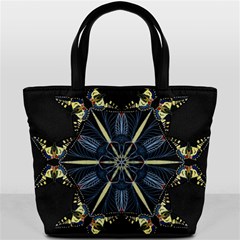 Mandala Butterfly Concentration Bucket Bags by Celenk
