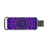 Purple Kaleidoscope Mandala Pattern Portable USB Flash (One Side) Front