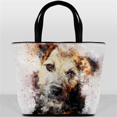 Dog Animal Pet Art Abstract Bucket Bags by Celenk