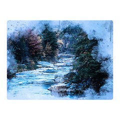 River Water Art Abstract Stones Double Sided Flano Blanket (mini)  by Celenk