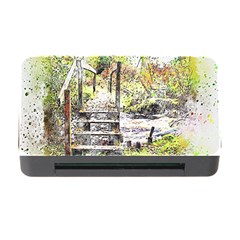 River Bridge Art Abstract Nature Memory Card Reader With Cf by Celenk