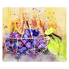 Fruit Plums Art Abstract Nature Double Sided Flano Blanket (small)  by Celenk